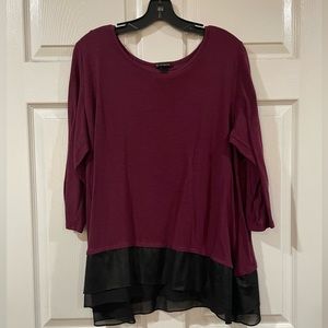 Burgundy top